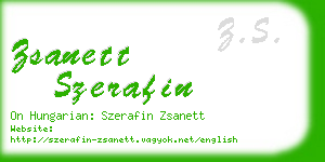 zsanett szerafin business card